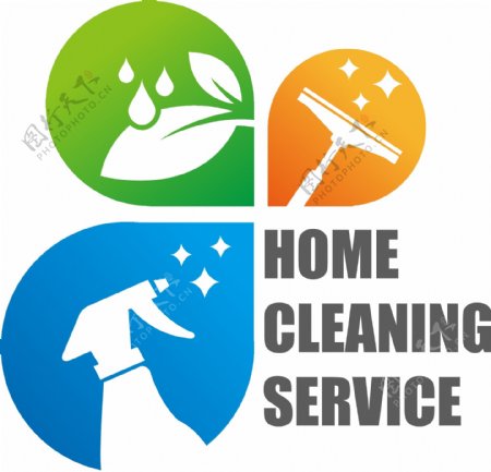 家庭清洁服务图标