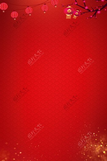 红色喜庆新年背景设计