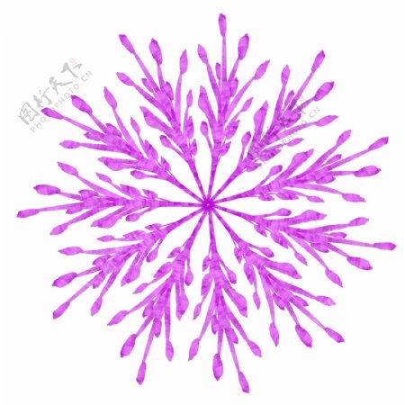 紫色简约创意时尚清新水彩花