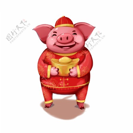 2019春节猪年手绘系列