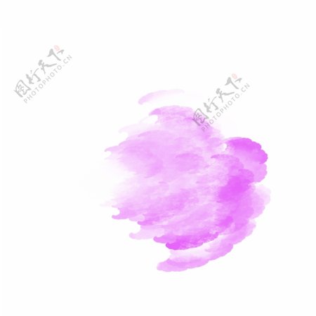 水彩紫色美丽水墨画