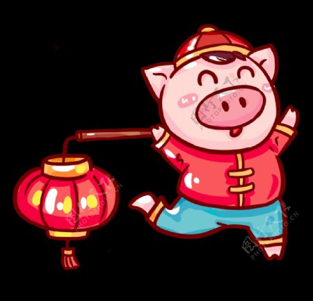 2019年猪年过年卡通小猪