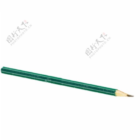 一只绿色的铅笔免抠图
