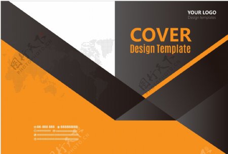 时尚黑色企业宣传册封面设计