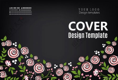 时尚花朵创意广告宣传画册封面设计