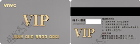 银色大气VIP卡模板