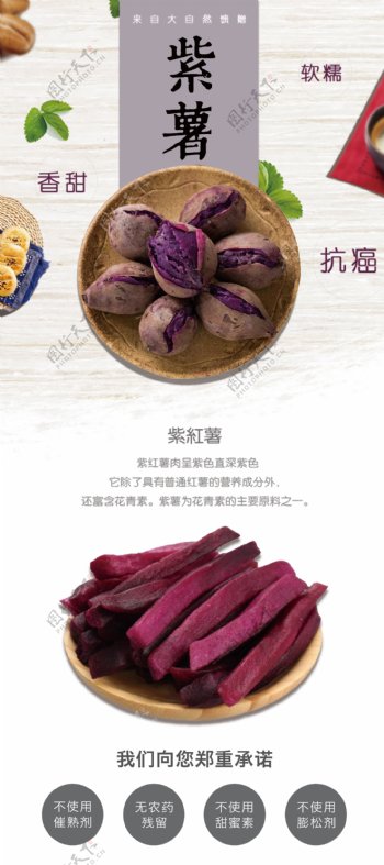 简约背景新鲜蔬菜营养紫薯促销X展架