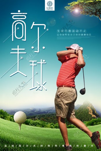 大气高尔夫球海报