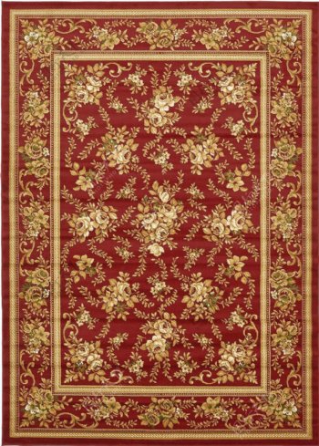 红色花卉纹理地毯花纹贴图jpg图片