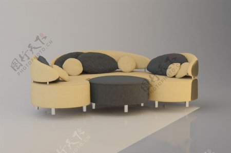 现代欧式沙发模型设计