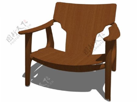 木椅su模型综合效果图