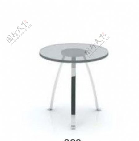 玻璃圆形桌子模型素材