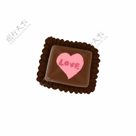 手绘情人节巧克力素材元素