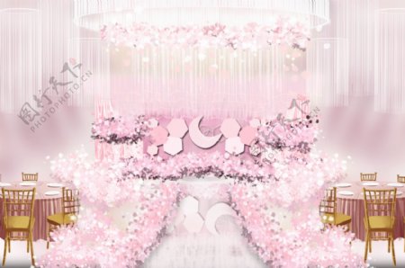 粉色梦幻婚礼效果图