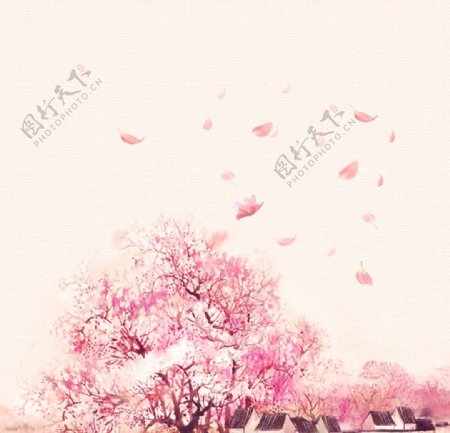 粉色中国风主图背景