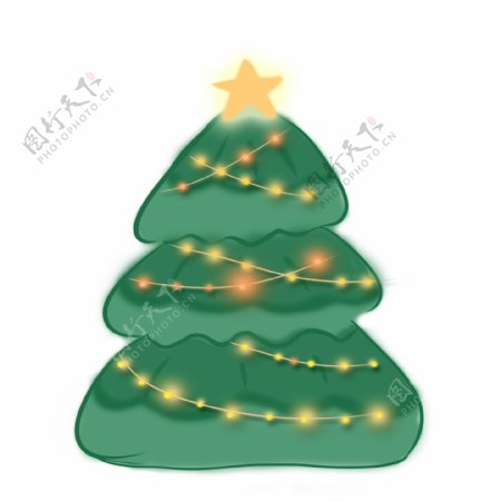 卡通圣诞树元素设计