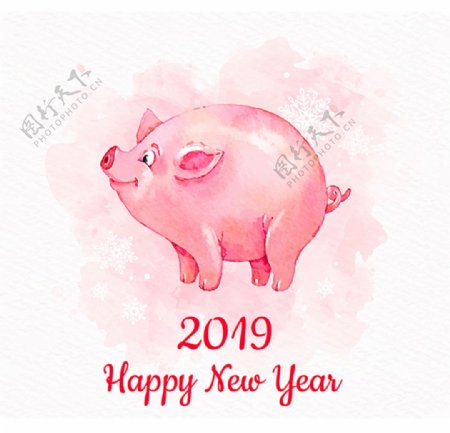 粉色猪猪卡通可爱小猪手绘猪