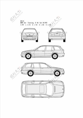 手绘汽车设计图BMW