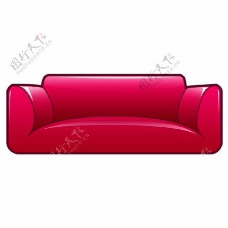 红色长沙发商用素材