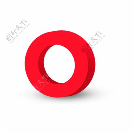 红色圆环装饰素材可商用