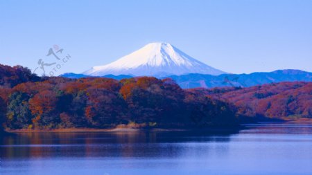 美丽的富士山景色