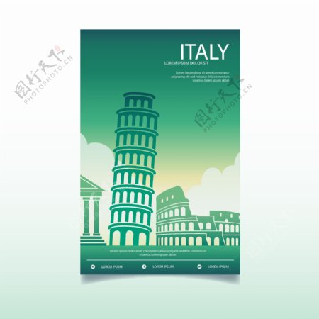 意大利建筑海报