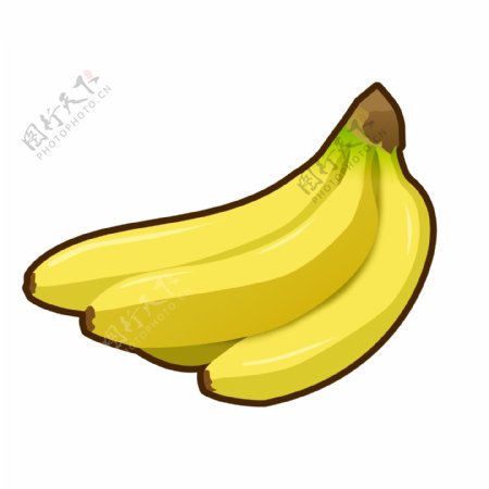 卡通香蕉可商用素材