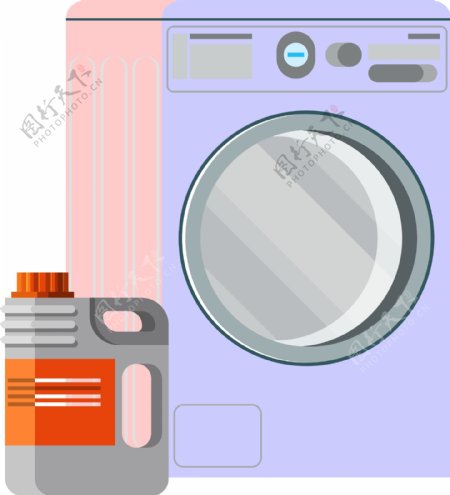 洗衣机装饰图案元素背景