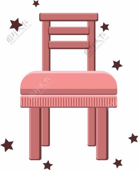 生活用品布艺椅子粉色