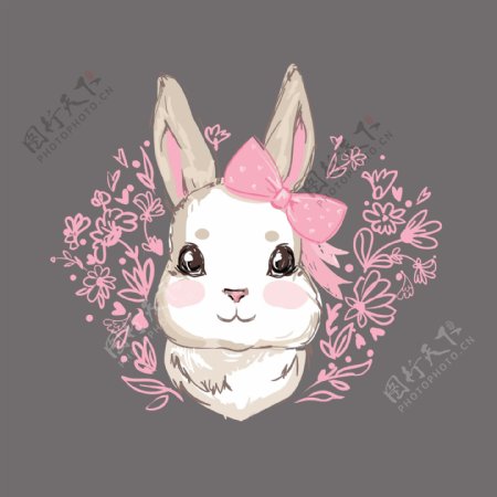 小兔子粉粉的图案设计