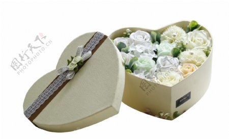 情人节爱心礼物盒花束花朵