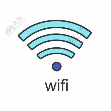 咖啡店的WiFi图标