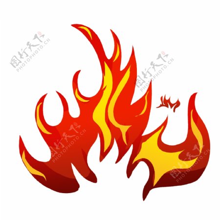 卡通火热的火焰图标PNG