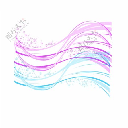紫色曲线装饰底纹设计