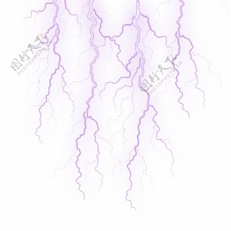 紫色竖型闪电设计效果