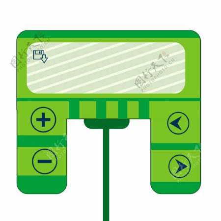 绿色智能游戏机插画