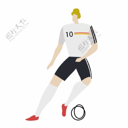 卡通德国足球队员矢量素材
