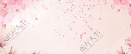 粉色桃花节春天背景