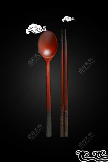 中国风筷子背景简约