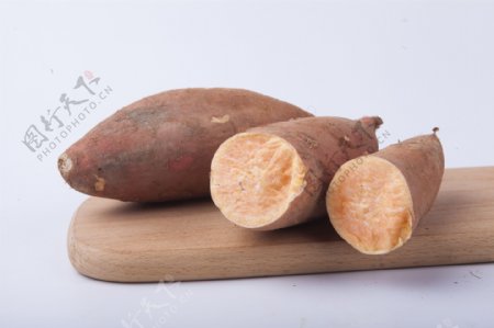 新鲜红薯实物图摄影图