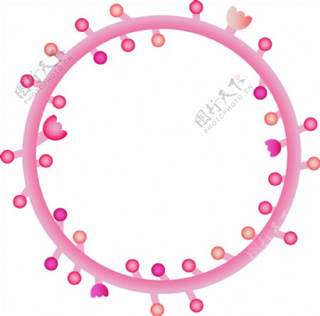 粉色圆点框框插图