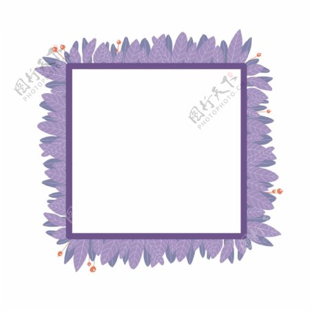 方形装饰紫色边框