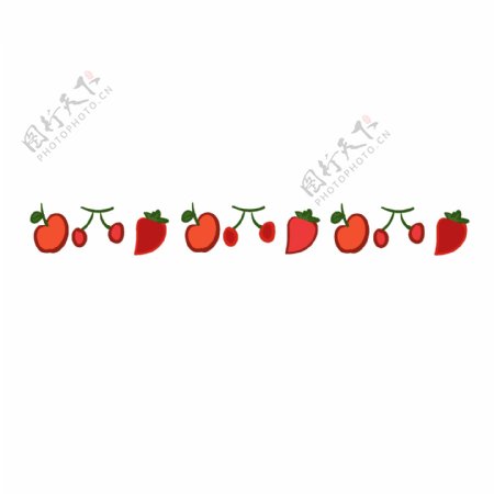 红色的草莓分割线