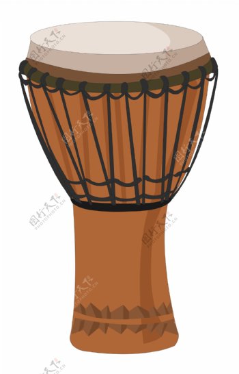 手绘音乐器材非洲鼓插画