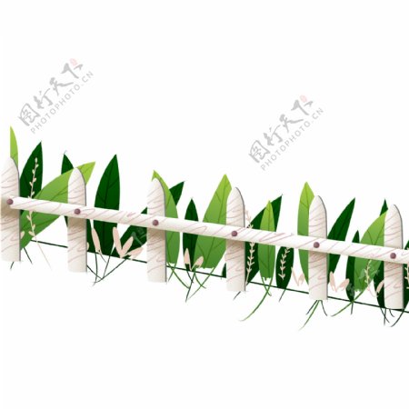 围栏植物装饰图案