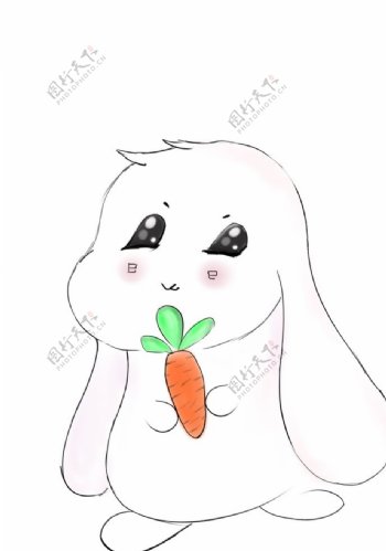 小兔子可爱兔卡通兔手绘兔