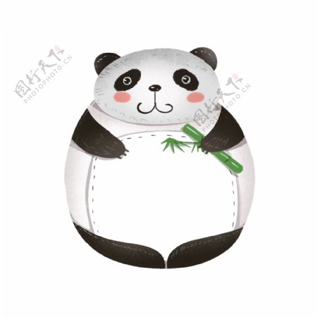 珍惜动物卡通边框大熊猫