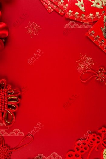红色过年喜庆结婚背景素材元素