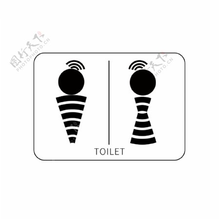wc厕所标志卫生间洗手间男女创意简约卡通