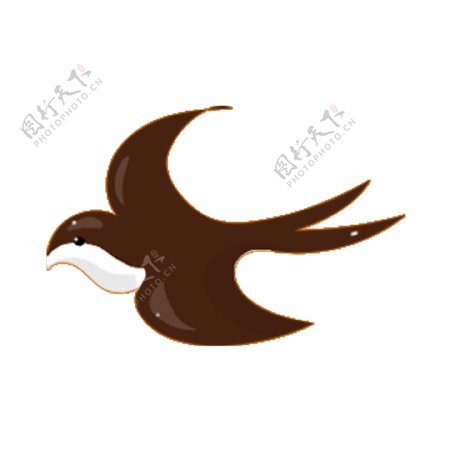 黑色燕子装饰图案元素